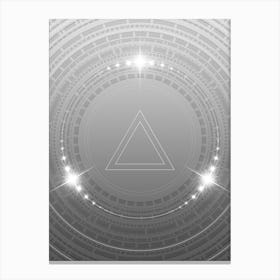 Geometric Glyph in White and Silver with Sparkle Array n.0047 Canvas Print