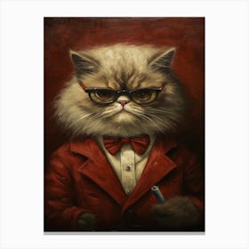 Gangster Cat Himalayan Canvas Print