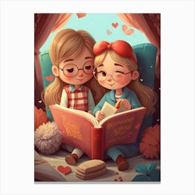 Read books together Canvas Print