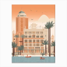 Dubai Travel Illustration 3 Canvas Print