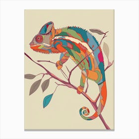 Chameleon Modern Abstract Illustration 4 Canvas Print