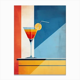 Cocktail Cosmos: Mid-Century Galaxy Canvas Print