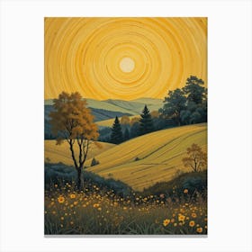 Sunset In The Hills 1 Canvas Print