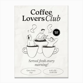 Coffee Club Kitchen | Coffee Lover’s Club | Coffee Bar Canvas Print