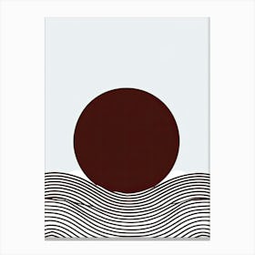 Anchorage Abstract Forms Minimalist Bauhaus Canvas Print