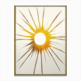 Sunburst Symbol Abstract Painting Canvas Print