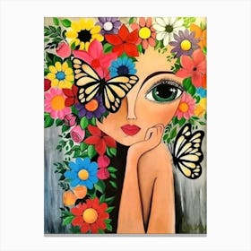 Butterfly Girl 1 Canvas Print