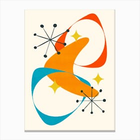 Retro Mid Century Atomic Space Age Abstract 20 Canvas Print