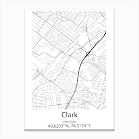 Clark,United States Minimalist Map 1 Canvas Print