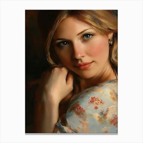 Portrait Of A Young Woman 5 Canvas Print