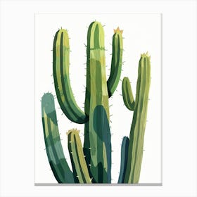 Echinocereus Cactus Minimalist Abstract 4 Canvas Print