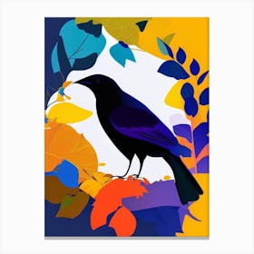 Crow Pop Matisse 2 Bird Canvas Print