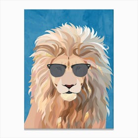 Lion With Sunglasses Canvas Print