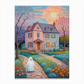 Lost Ghost Of The Colourful House Canvas Print