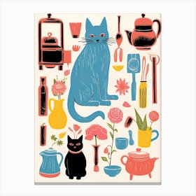 Cats And Kitchen Lovers 2 Canvas Print