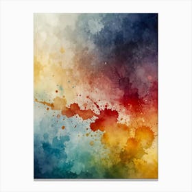 Watercolor Splatter Background Canvas Print