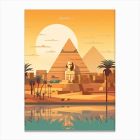 Egypt Travel Illustration Canvas Print