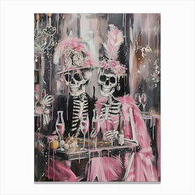 Skeletons At The Bar Canvas Print