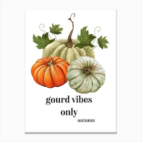 Gourd Vibes Only Autumn Canvas Print