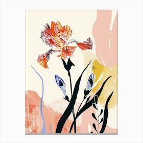 Colourful Flower Illustration Carnation 4 Canvas Print