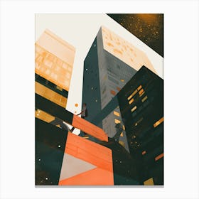 Abstract Cityscape Canvas Print