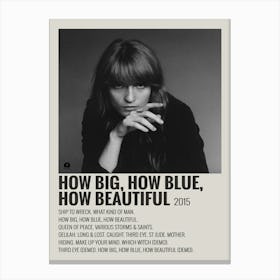 How Big How Blue How Beautiful Music Album Poster Canvas 1 Canvas Print