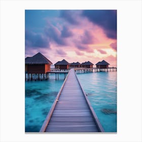 Sunset At The Maldives 3 Canvas Print