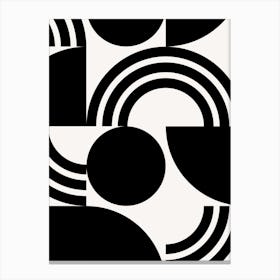 Midcentury Modern Shapes Abstract Poster 8 Canvas Print