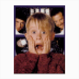Home Alone In A Pixel Dots Art Style Canvas Print