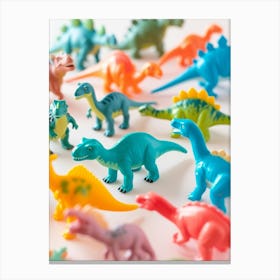 Colourful Toy Dinosaur Friends 2 Canvas Print