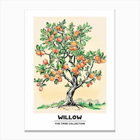 Willow Tree Storybook Illustration 3 Poster Canvas Print