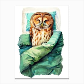 Owl bird animal illustration art Canvas Print