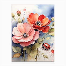 Ladybug Painting Canvas Print