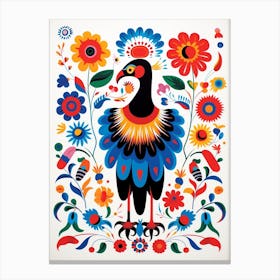 Scandinavian Bird Illustration Vulture 1 Canvas Print
