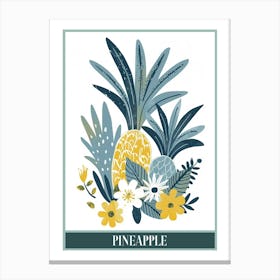 Pineapple Tree Illustration Flat 1 Poster Canvas Print