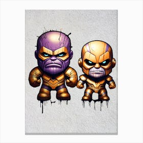 Thanos And Drax Canvas Print