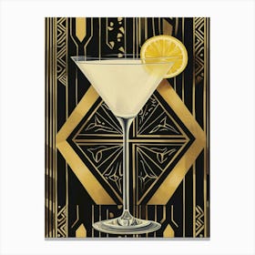 Art Deco Margarita Canvas Print