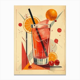 Art Deco Long Island Iced Tea 3 Canvas Print