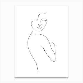 Minimalist Nude Line Art 1 Canvas Print