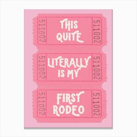 Rodeo Ticket | Western Texas Rodeo Canvas Print