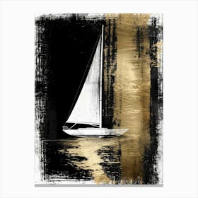 Sailboat On Water Canvas Print