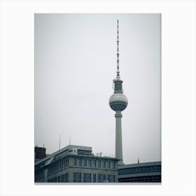 The Tv Tower Of Berlin That Located On The Alexanderplatz Canvas Print