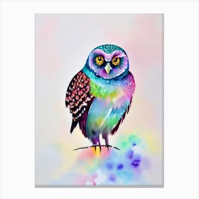 Owl 2 Watercolour Bird Canvas Print