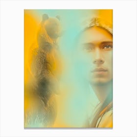 Grizzly Spirit Animal Canvas Print