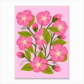 Pink Flowers Canvas Print