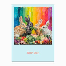 Hop Off Bunnies Poster 3 Canvas Print