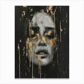 Gold Splatter 1 Canvas Print