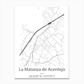 La Matanza De Acentejo,Spain Minimalist Map Leinwandbilder