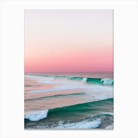Brighton Beach, Australia Pink Photography 2 Canvas Print