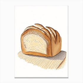 Five Grain Bread Bakery Product Quentin Blake Illustration Canvas Print